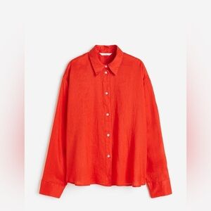 H&M premium collection | linen button up | size small